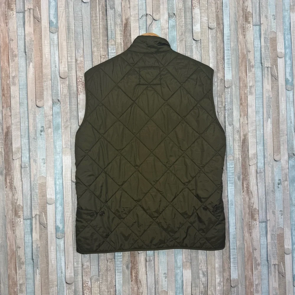 J Crew L‎ Mens Green Broadmoor Quilted Vest Softshell Primaloft Windbreaker $148